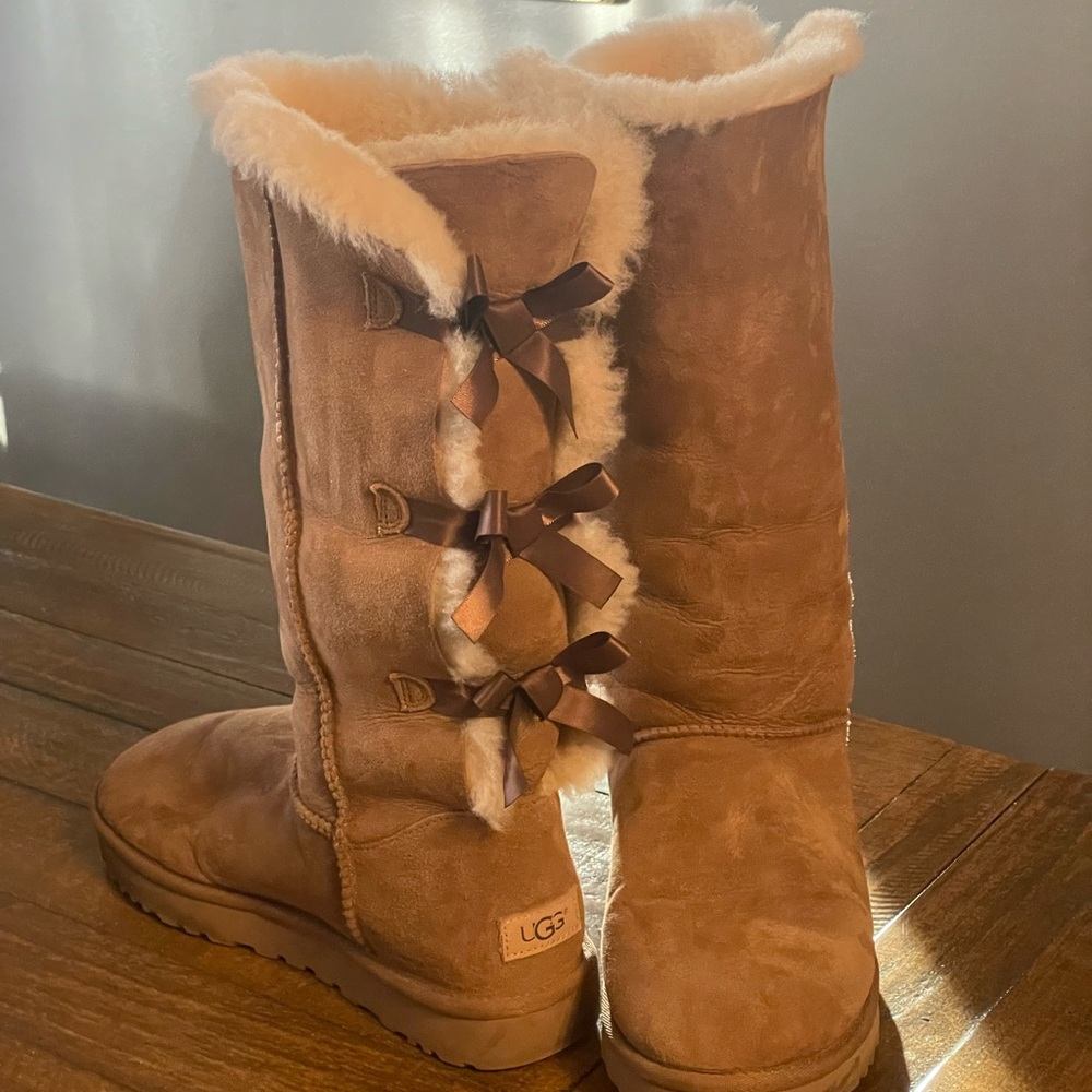 Bailey Bow Tall Boot Size Womans 11 in chestnut. Worn 3 times.